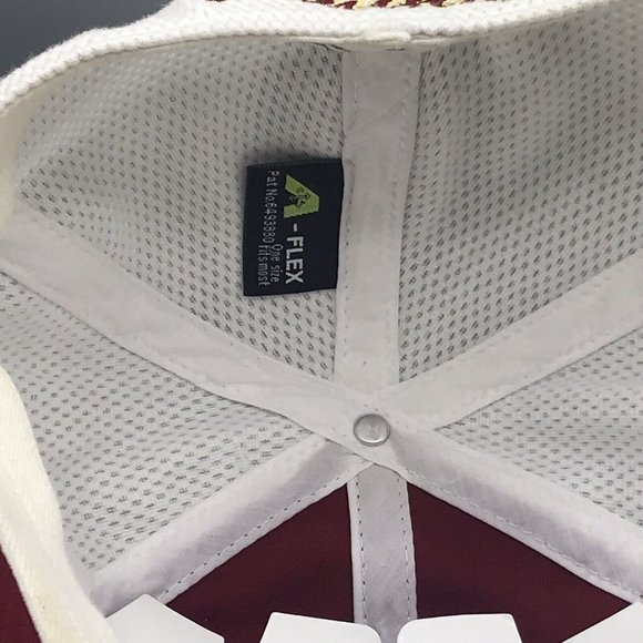 FSU The Game A-Flex Hat Cap One Size Stretch Garnet & Gold Seminoles Mesh EUC - Picture 7 of 8